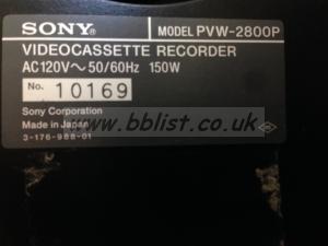 Sony PVW-2800P 