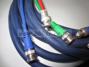 6 x 6m Blue RGB BNC cables 