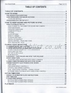 Sync Sound with the New Media - Timecode / Sync Handbook 