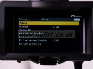 Sony PXW-FS7M2 Camera and XDAC Back Camera Firmware Version V1.23 External XDCA Version V2.00