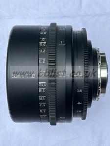 Angenieux 50mm T1.0 rehoused prime lens 