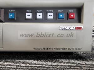 SONY UVW-1800P BETACAM SP PAL VIDEOCASSETTE PLAYER RECORDER 