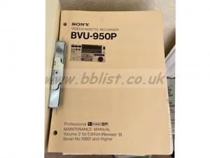 Sony BVU-950P volume 1 and 2 maintenance manuals 