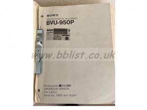 Sony BVU-950P volume 1 and 2 maintenance manuals 