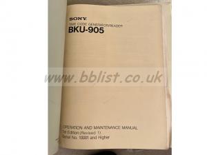 Sony BVU-950P volume 1 and 2 maintenance manuals 