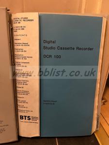 BTS DCR-100 D1operation manual part 1 