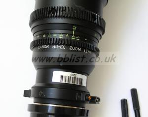 Canon HJ21 KLL lens and Abakus 132 B4 to Super 16 Adapter 