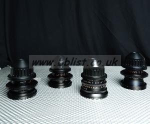 Zeiss super 16mm lenses 12,16,25,50mm 