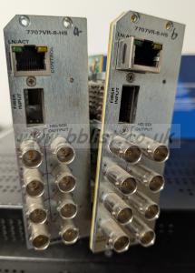 2x Evertz 7707VR-8-HS Cards MISSING XFP 