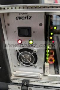 1x Evertz 7700FR Rack mount Multiframe with 7700FC Card 