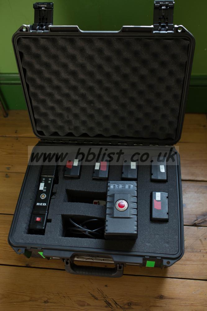 6 Red Bricks and charger (plus pelican case) for sale