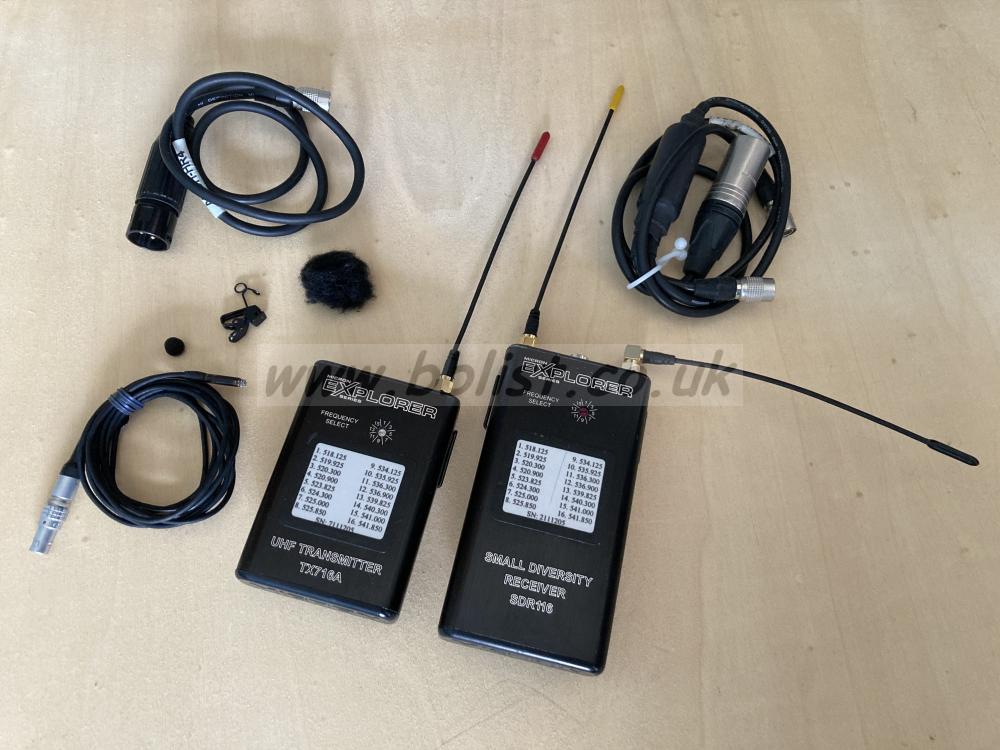 WIRELESS MIC KIT : MICRON EXPLORER,   518-541 + SANKEN LAV