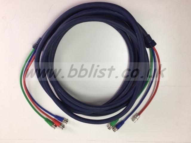 6 x 6m Blue RGB BNC cables