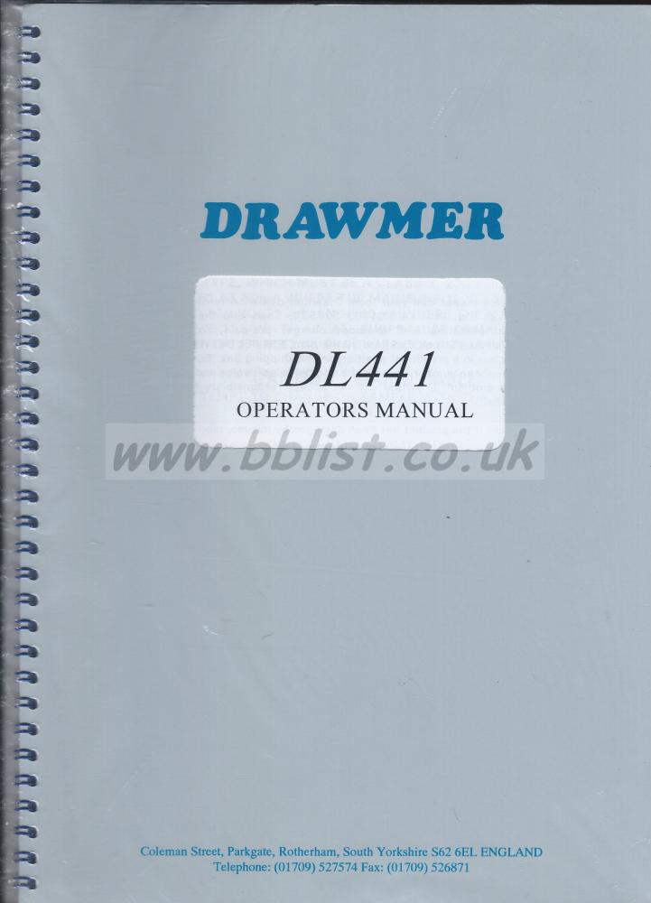 Drawmer DL441 Compressor Limiter Operators Manual *Brand New