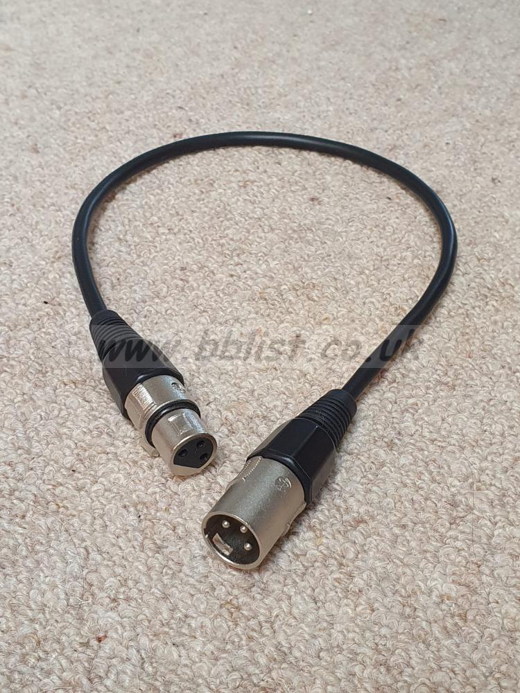 C2G 0.5m Pro-Audio XLR Male to XLR Female