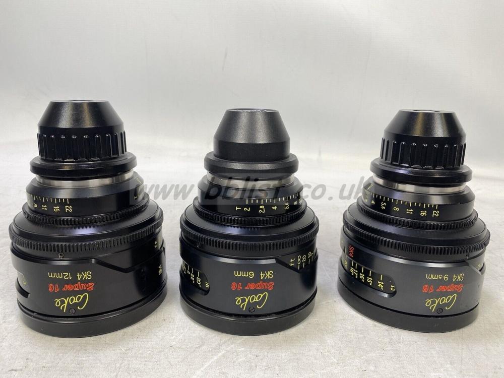 Cooke SK4 Super 16mm Lens Set - 6/9.5/12mm