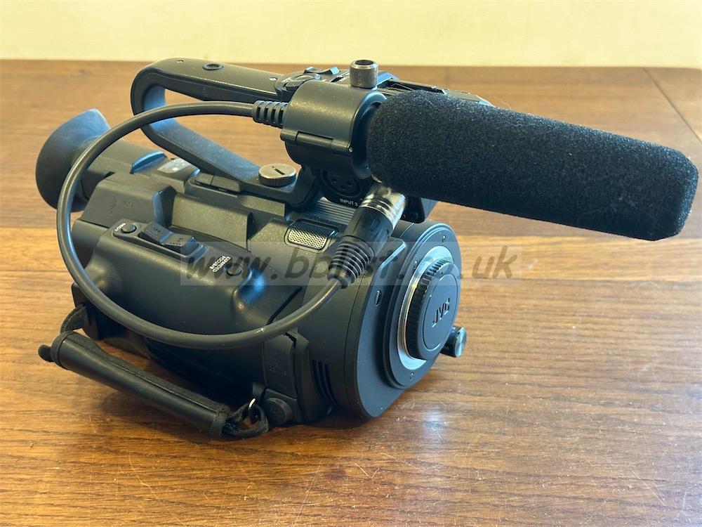 JVC GY-LS300 4K camcorder GY-LS300 with its 2 x XLR audio top handle