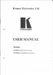 Kramer VP-501xl & VP-502xl Scan Coverters User Manual