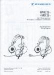 Sennheiser HME 25-1 / HMD 25-1 Headset Manual/Wiring Diagram