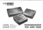 Spirit Powerstation 350 / 600 / 1200 Powered Mixers Manual