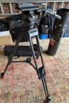 SACHTLER VIDEO 20 PLUS CARBON FIBRE TRIPOD. Included: Tripod Head, 2 x Pan bars, Tripod, Off-ground spreader, 3x rubber feet, carry case AND Tripod Tube