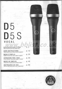 AKG D5 Microphone User Instructions