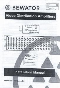 Bewator Video Distribution Amplifiers Installation Manual